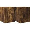 TV staliukas TV sieninė spintelė 2 pcs Rūkyta ąžuolas 30 x 31 x 40 cm