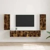 TV staliukas TV sieninė spintelė 2 pcs Rūkyta ąžuolas 30 x 31 x 80 cm