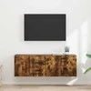 TV staliukas TV sieninė spintelė 2 pcs Rūkyta ąžuolas 59,5 x 31 x 40 cm
