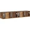 TV staliukas TV sieninė spintelė 2 pcs Senovinis medis 78,5 x 31 x 29,5 cm