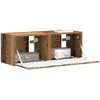 TV staliukas TV sieninė spintelė 2 pcs Senovinis medis 39 x 31 x 29,5 cm