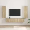 TV staliukas TV sieninė spintelė 2 pcs Sonoma 30 x 31 x 100 cm