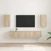TV staliukas TV sieninė spintelė 2 pcs Sonoma 30 x 31 x 60 cm
