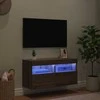 TV staliukas TV sieninė spintelė su LED Amatininkų ąžuolas 80 x 30 x 40 cm