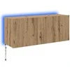 TV staliukas TV sieninė spintelė su LED Amatininkų ąžuolas 100 x 35 x 41 cm