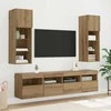 TV staliukas TV sieninė spintelė su LED Amatininkų ąžuolas 40 x 30 x 40 cm