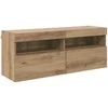 TV staliukas TV sieninė spintelė su LED Amatininkų ąžuolas 100 x 30 x 40 cm