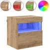 TV staliukas TV sieninė spintelė su LED Amatininkų ąžuolas 40 x 30 x 40 cm
