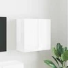 TV staliukas TV sieninė spintelė Aukštai blizganti balta 59,5 x 31 x 60 cm