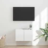 TV staliukas TV sieninė spintelė Aukštai blizganti balta 59,5 x 31 x 40 cm