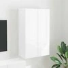 TV staliukas TV sieninė spintelė Aukštai blizganti balta 59,5 x 31 x 100 cm