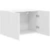 TV staliukas TV sieninė spintelė Balta 59,5 x 31 x 40 cm Apdirbta mediena