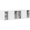 TV staliukas TV sieninė spintelė Blizgus baltas 98 x 31 x 29,5 cm