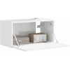 TV staliukas TV sieninė spintelė Blizgus baltas 60 x 31 x 29,5 cm