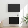 TV staliukas TV sieninė spintelė Juoda 59,5 x 31 x 40 cm Apdirbta mediena