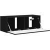 TV staliukas TV sieninė spintelė Juoda 78,5 x 31 x 29,5 cm Apdirbta mediena