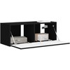 TV staliukas TV sieninė spintelė Juoda 78,5 x 31 x 29,5 cm Apdirbta mediena