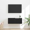 TV staliukas TV sieninė spintelė Juoda 78,5 x 31 x 29,5 cm Apdirbta mediena