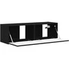 TV staliukas TV sieninė spintelė Juoda 98 x 31 x 29,5 cm Apdirbta mediena
