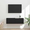 TV staliukas TV sieninė spintelė Juoda 98 x 31 x 29,5 cm Apdirbta mediena