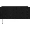 TV staliukas TV sieninė spintelė su LED Juodas ąžuolas 100 x 35 x 41 cm