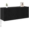 TV staliukas TV sieninė spintelė su LED Juodas ąžuolas 100 x 35 x 41 cm