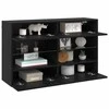 TV staliukas TV sieninė spintelė su LED Juodas ąžuolas 98,5 x 30 x 60,5 cm
