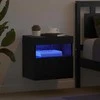 TV staliukas TV sieninė spintelė su LED Juodas ąžuolas 40 x 30 x 40 cm