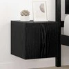 TV staliukas TV sieninė spintelė su LED Juodas ąžuolas 30,5 x 35 x 30 cm