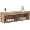TV staliukas TV sieninė spintelė su LED Amatininkų ąžuolas 100 x 30 x 30 cm