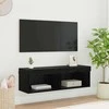 TV staliukas TV sieninė spintelė su LED Juodas ąžuolas 100 x 30 x 30 cm