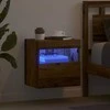 TV staliukas TV sieninė spintelė su LED Senovinis medis 40 x 30 x 40 cm