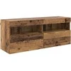 TV staliukas TV sieninė spintelė su LED Senovinis medis 100 x 30 x 40 cm