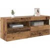 TV staliukas TV sieninė spintelė su LED Senovinis medis 100 x 30 x 40 cm