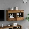 TV staliukas TV sieninė spintelė su LED Senovinis medis 98,5 x 30 x 60,5 cm