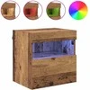 TV staliukas TV sieninė spintelė su LED Senovinis medis 40 x 30 x 40 cm