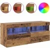 TV staliukas TV sieninė spintelė su LED Senovinis medis 100 x 30 x 40 cm