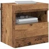 TV staliukas TV sieninė spintelė su LED Senovinis medis 40 x 30 x 40 cm