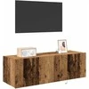 TV staliukas TV sieninė spintelė su LED 2 pcs Senas medis 100 x 35 x 31 cm