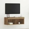 TV staliukas TV spintelių komplektas su LED artisano ąžuolo 80 x 30 x 30 cm