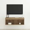 TV staliukas TV spintelių komplektas su LED artisano ąžuolo 80 x 30 x 30 cm