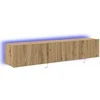 TV staliukas TV sieninė spintelė 2 pcs Amatininkų ąžuolas 80 x 35 x 31 cm