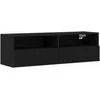 TV staliukas TV sieninė spintelė 2 pcs juoda ąžuolo 100 x 30 x 30 cm