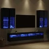 TV staliukas TV sieninės spintos komplektas su LED apšvietimu su LED 7 pcs