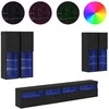 TV staliukas TV sieninės spintos komplektas su LED apšvietimu su LED 7 pcs