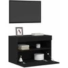 TV staliukas TV sieninė spintelė su LED 2 pcs juoda ąžuolo 60 x 30 x 40 cm
