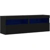 TV staliukas TV sieninė spintelė su LED 2 pcs juoda ąžuolo 60 x 30 x 40 cm