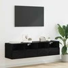 TV staliukas TV sieniniai spintelės 2 pcs Juodas ąžuolas 60 x 30 x 30 cm