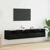 TV staliukas TV sieniniai spintelės 2 pcs Juodas ąžuolas 80 x 30 x 30 cm