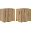 TV staliukas TV sieniniai spintelės 2 pcs Amatininkų ąžuolas 40,5x30x40cm
